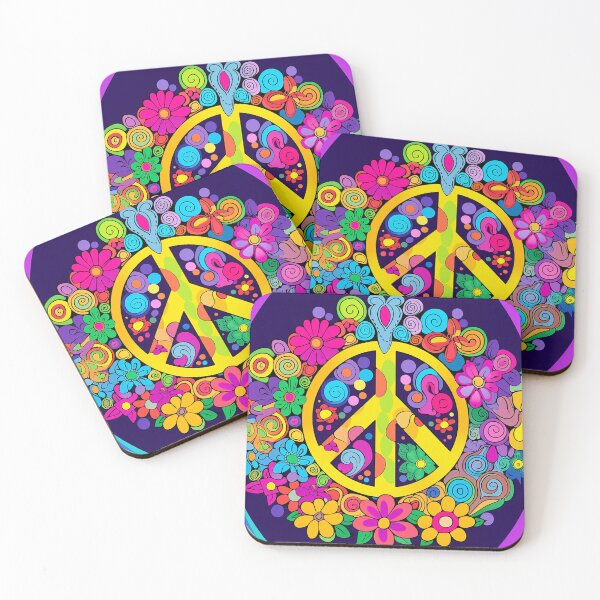 Artikelvorschau, Psychedelische Hippie-Retro-Friedenskunst entworfen und verkauft von geodedebit.