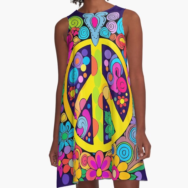 Item preview, Psychedelic Hippy Retro Peace Art designed and sold by geodedebit.