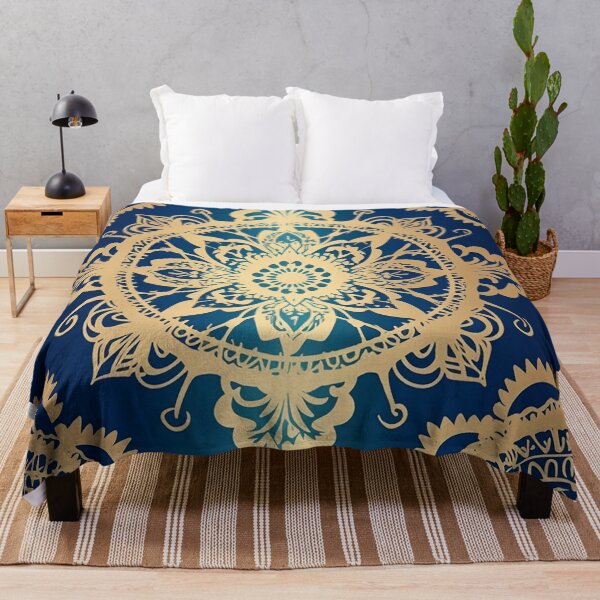 Item preview,  Blue and Gold Mandala Pattern designed and sold by geodedebit.