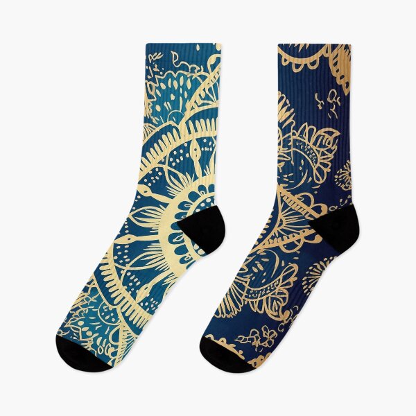 Item preview, Blue and Gold Mandala Pattern designed and sold by geodedebit.