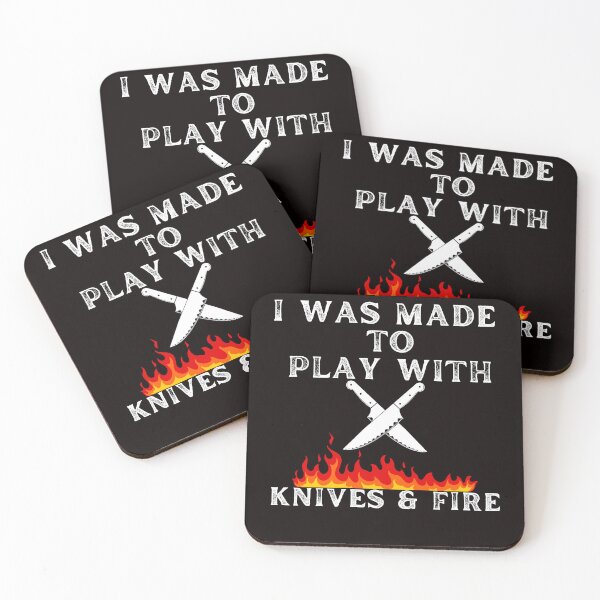Item preview, Funny I Was Made To Play With Knives And Fire Chef Culinary designed and sold by MagicSD Designs.