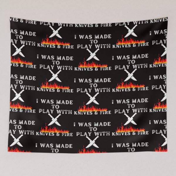 Item preview, Funny I Was Made To Play With Knives And Fire Chef Culinary designed and sold by MagicSD Designs.