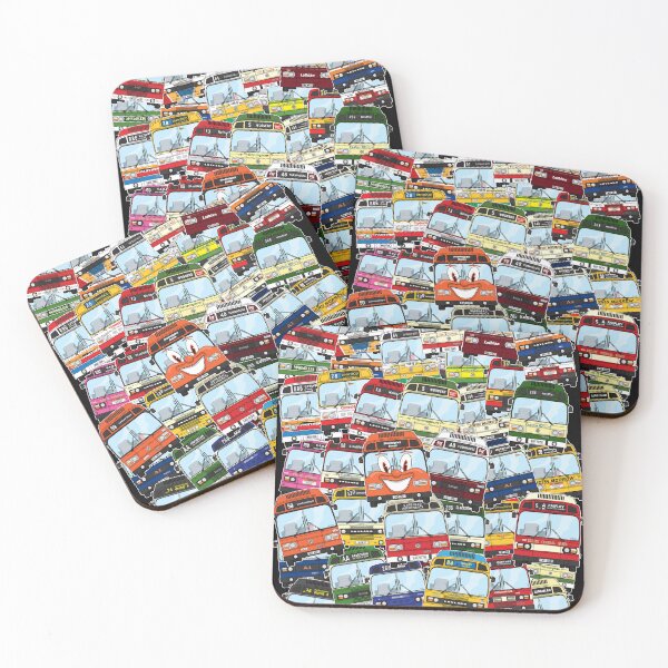 Item preview, Scottish Leyland National Buses Montage Illustration Retro Nostalgia 70s 80s 90s designed and sold by BFXIII.