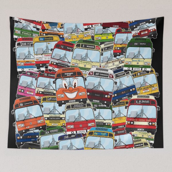 Item preview, Scottish Leyland National Buses Montage Illustration Retro Nostalgia 70s 80s 90s designed and sold by BFXIII.