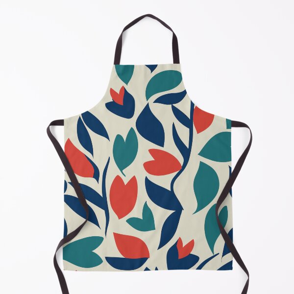 Item preview, Floral matisse - abstract minimal retro flower pattern red and blue designed and sold by patterncrow.