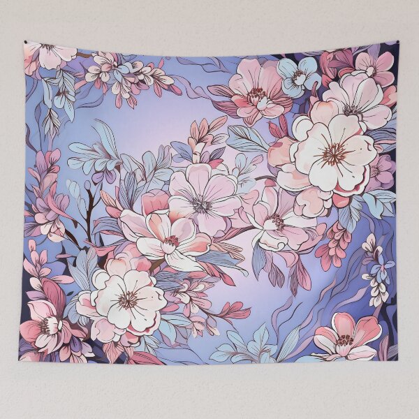 Item preview, Japanese textile design I: Floral motifs and flowing lines that capture the essence of Japanese elegance. designed and sold by InsaneLEDP.