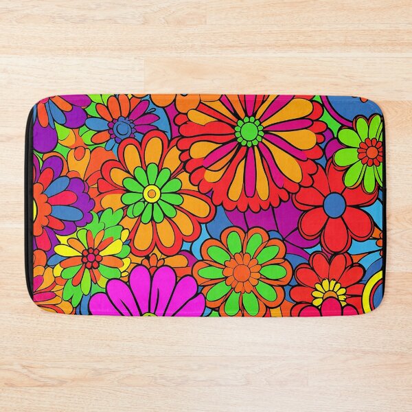 Item preview, Flower Power Retro Style Hippy Flowers designed and sold by geodedebit.