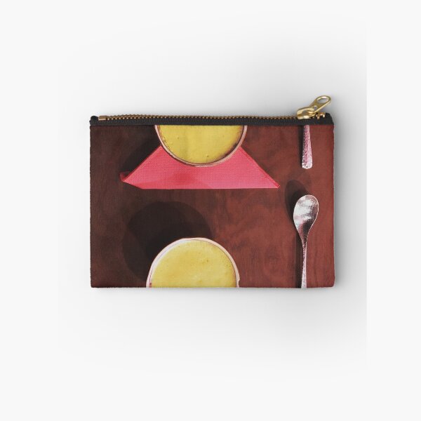 Item preview, Restaurant Tasting Menu - Two Japanese-Style Crème Delicate Brûlée Art Print designed and sold by Oh Halo Berry.