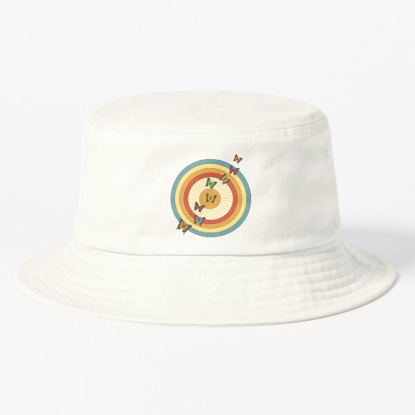 Colorful butterflies in sunset Bucket Hat