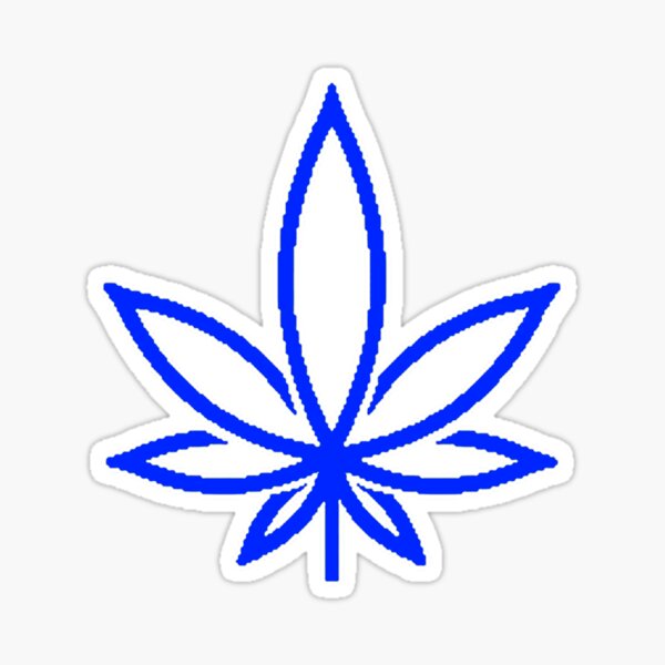 Glitchy Weed Leaf Sticker