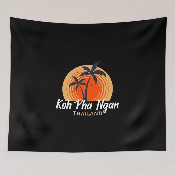 Item preview, Koh Pha Ngan Sunset And Palm Trees Design designed and sold by RektRepublic.