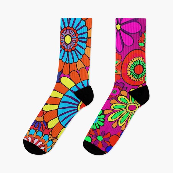 Item preview, Flower Power Retro Style Hippy Flowers designed and sold by geodedebit.