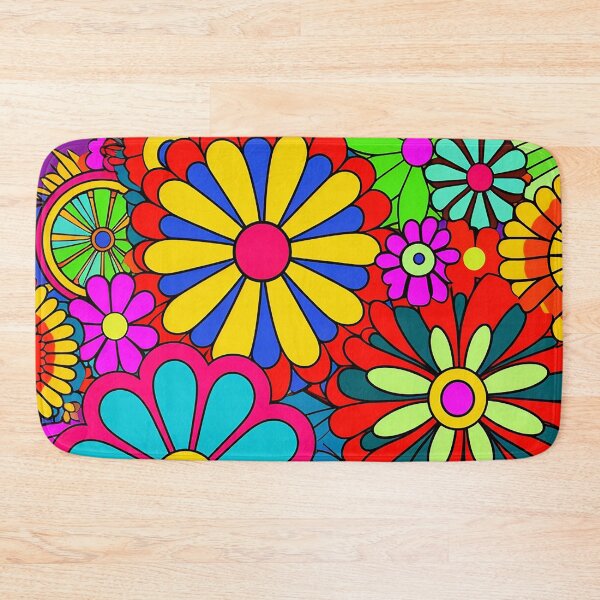 Item preview, Flower Power Retro Style Hippy Flowers designed and sold by geodedebit.