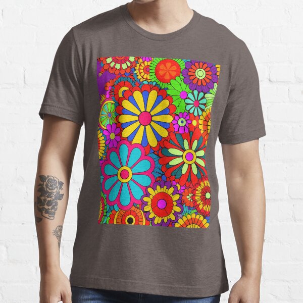 Retro Psychedelic Hippie Flower Power | Graphic T-Shirt