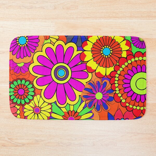 Item preview, Flower Power Retro Style Hippy Flowers designed and sold by geodedebit.