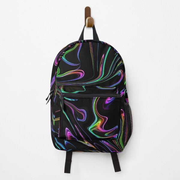 Item preview, Colorful neon liquid paint marble pattern with black background designed and sold by 1Celery.