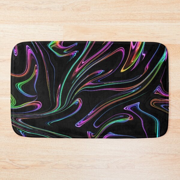 Item preview, Colorful neon liquid paint marble pattern with black background designed and sold by 1Celery.