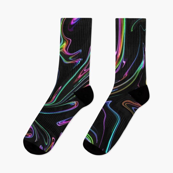 Item preview, Colorful neon liquid paint marble pattern with black background designed and sold by 1Celery.