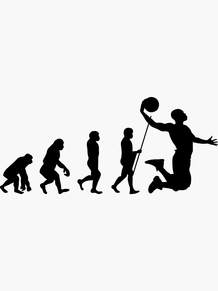 "evolution of basketball player" Sticker for Sale by DeluxBee Redbubble