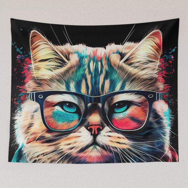 Item preview, Hipster cat Indie #cat  designed and sold by JBJart.