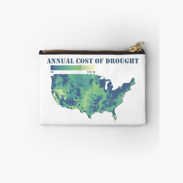 Item preview, Climate Change: U.S. map of the annual cost of drought, blue green designed and sold by DreamingBeetle.