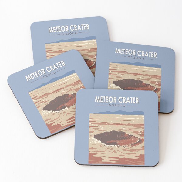 Item preview, Meteor Crater Arizona Travel Art Vintage designed and sold by KrisSidDesigns.
