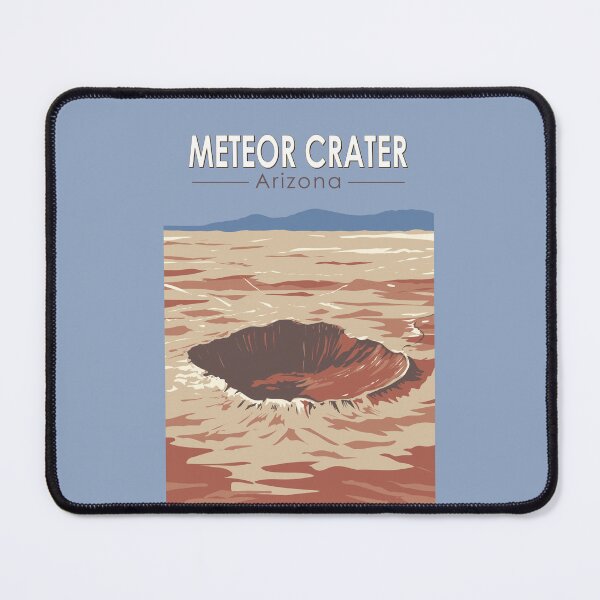Item preview, Meteor Crater Arizona Travel Art Vintage designed and sold by KrisSidDesigns.