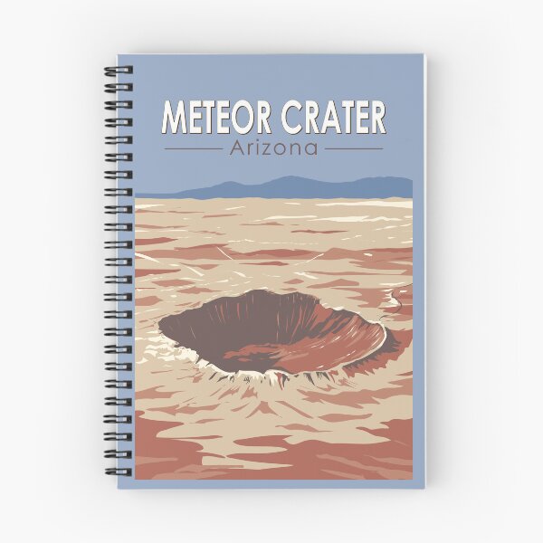 Item preview, Meteor Crater Arizona Travel Art Vintage designed and sold by KrisSidDesigns.
