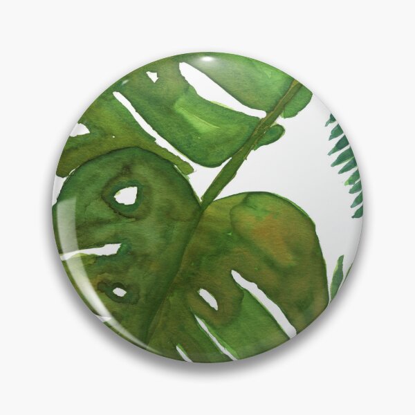 Item preview, Monstera Deliciosa watercolor painting, tropical botanical, philodendron leaf designed and sold by AnissaF.