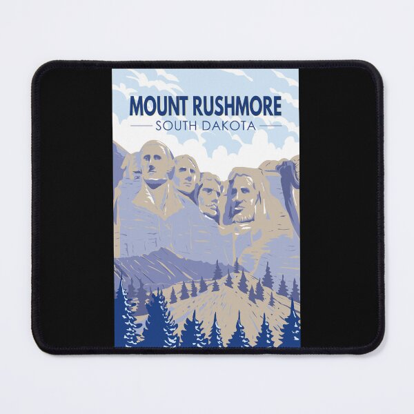 Item preview, Mount Rushmore South Dakota Travel Art Vintage designed and sold by KrisSidDesigns.