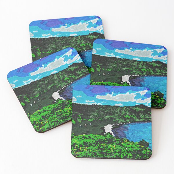 Item preview, BLACK SAND BEACH AT NIGHT  designed and sold by ArtbyRolleen.