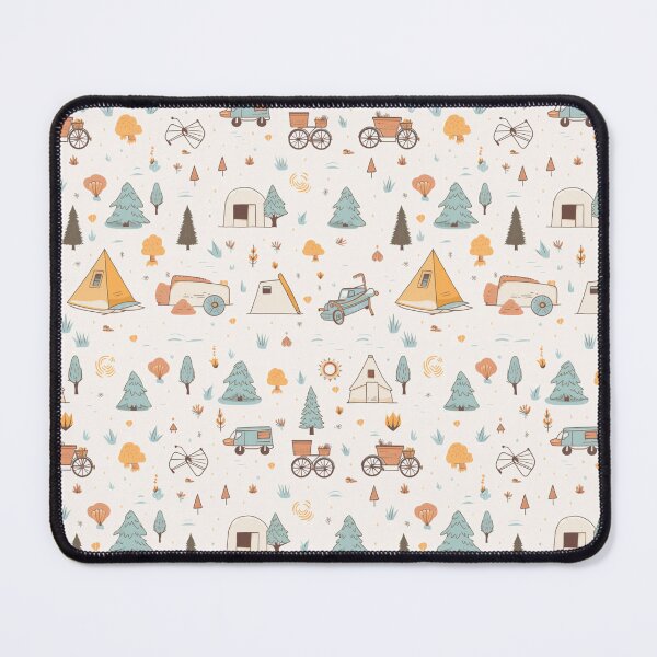 Item preview, Camping illustration seamless pattern designed and sold by Clara Designs.