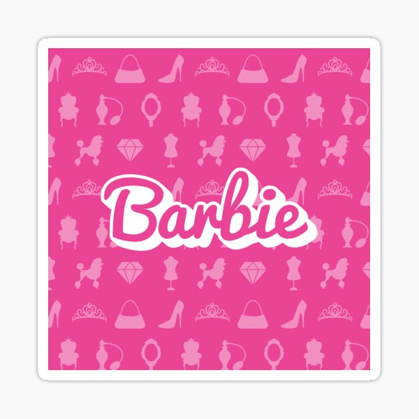 Item preview, Rosa Barbi-Logo und Muster designed and sold by KyMaDoll.