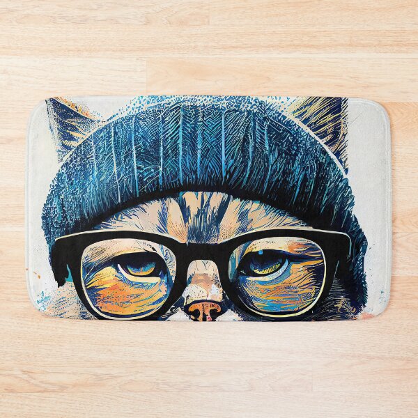 Item preview, Hipster cat Leo #cat  designed and sold by JBJart.