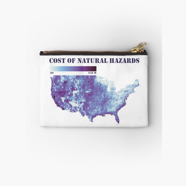 Item preview, Climate Change: U.S. map of the annual cost of natural hazards, blues designed and sold by DreamingBeetle.
