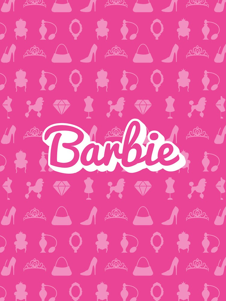 Pink Barbi Logo & Pattern iPhone Case