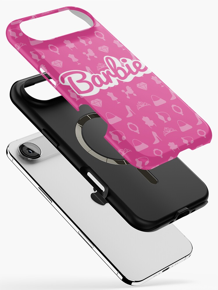 Pink Barbi Logo & Pattern iPhone Case