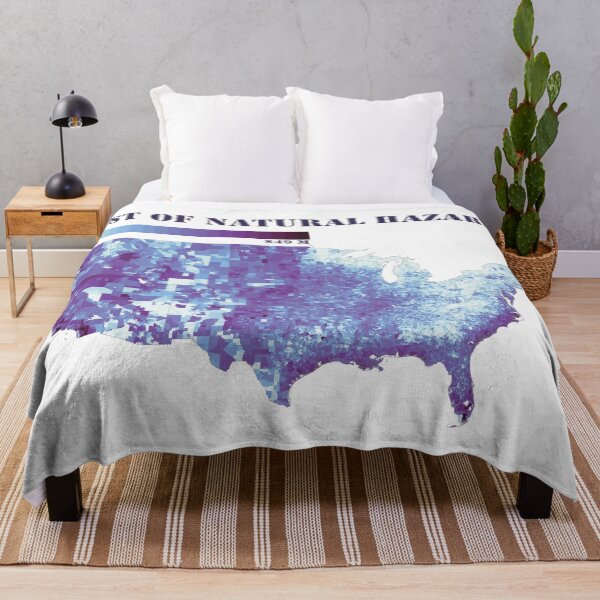 Item preview, Climate Change: U.S. map of the annual cost of natural hazards, blues designed and sold by DreamingBeetle.