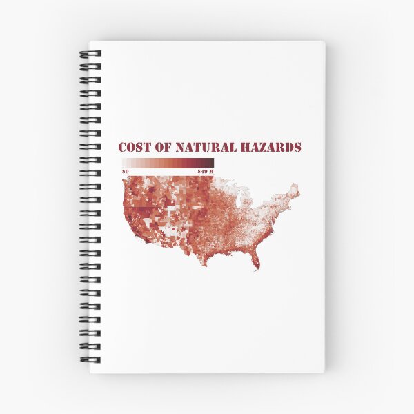 Item preview, Climate Change: U.S. map of the annual cost of natural hazards, reds designed and sold by DreamingBeetle.