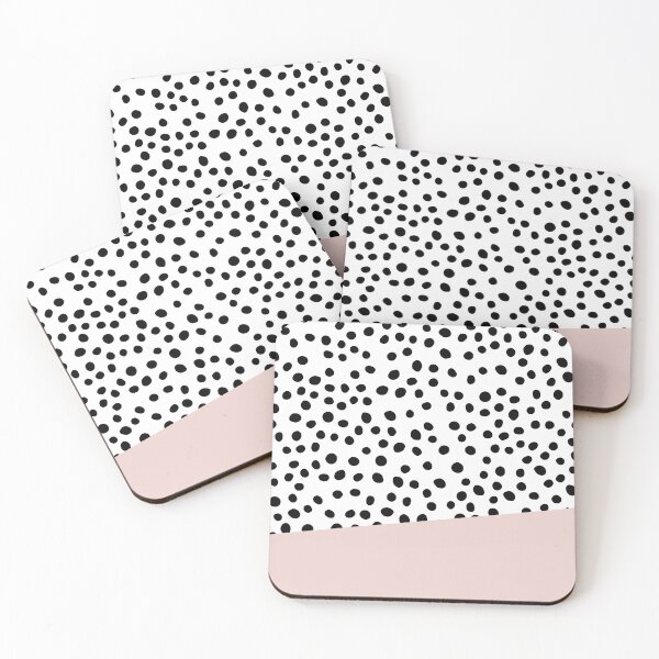 Item preview, Black Pink Dots Pattern designed and sold by KeekStudio.