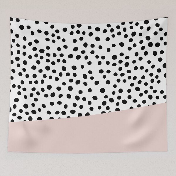 Item preview, Black Pink Dots Pattern designed and sold by KeekStudio.