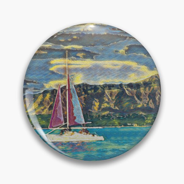 Item preview, DIAMOND HEAD AND SAILBOAT  designed and sold by ArtbyRolleen.