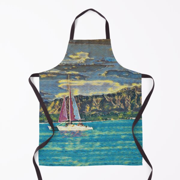 Item preview, DIAMOND HEAD AND SAILBOAT  designed and sold by ArtbyRolleen.