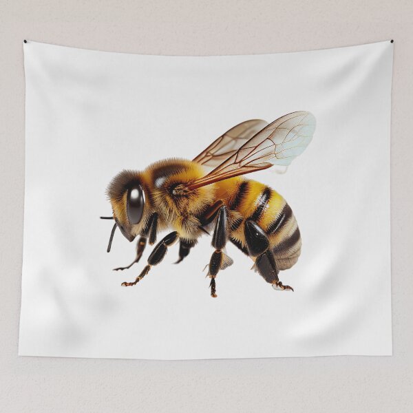 Item preview, Un primer plano de una abeja melífera designed and sold by naturemenagerie.