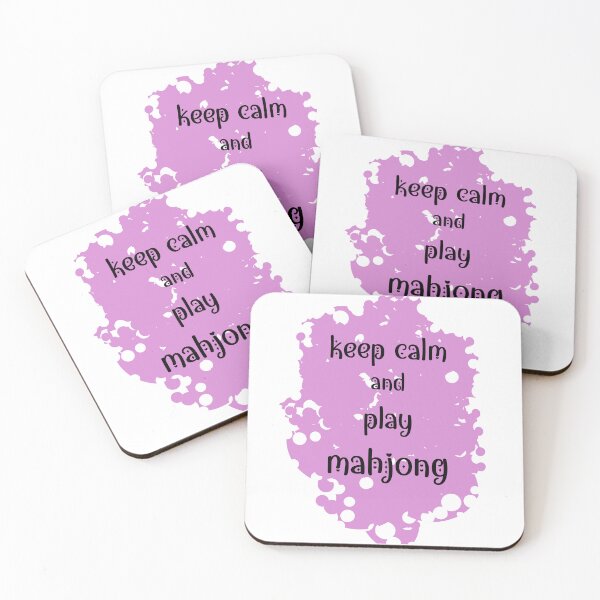 Item preview, keep calm and play mahjong (pink) designed and sold by EmeraldeaArt.