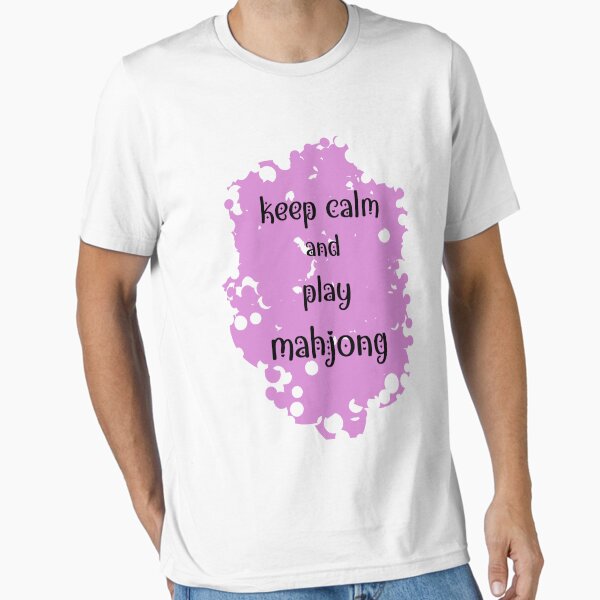 Item preview, keep calm and play mahjong (pink) designed and sold by EmeraldeaArt.