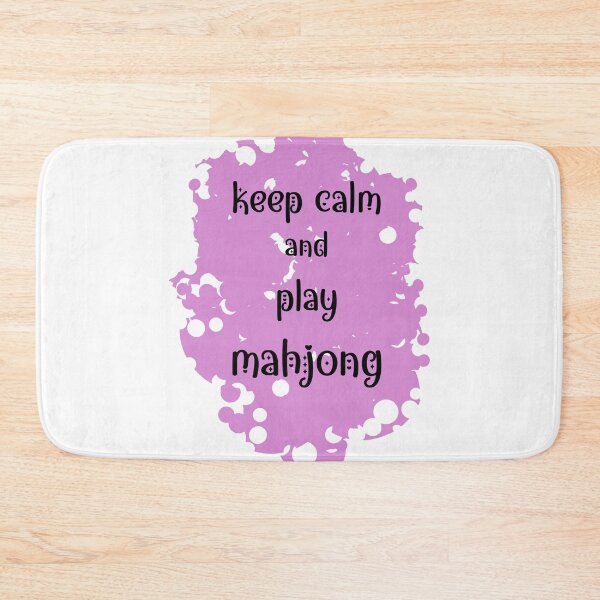 Item preview, keep calm and play mahjong (pink) designed and sold by EmeraldeaArt.