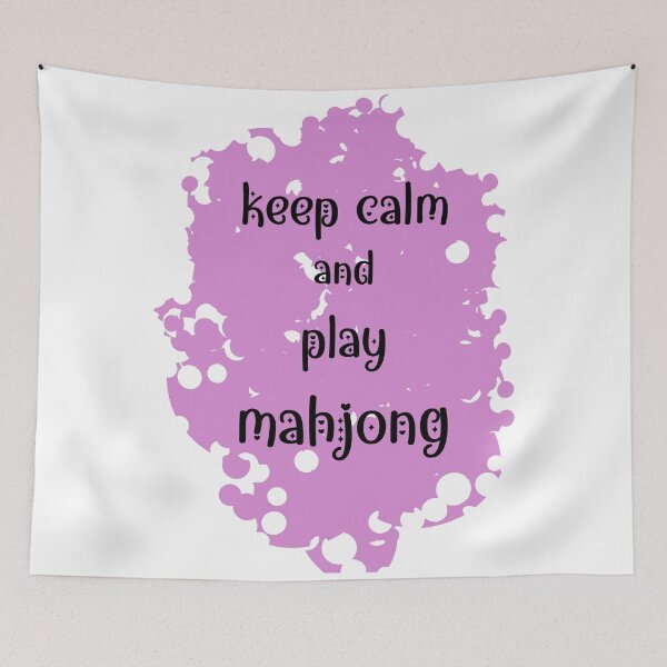 Item preview, keep calm and play mahjong (pink) designed and sold by EmeraldeaArt.