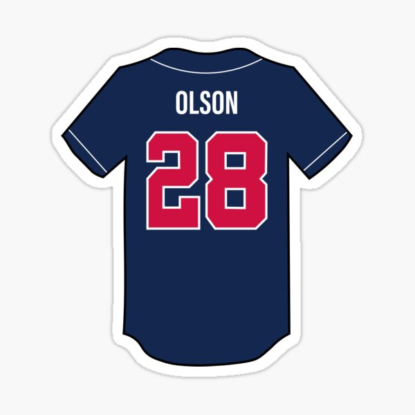 Ozzie Albies Jersey Sticker for Sale by cbaunoch