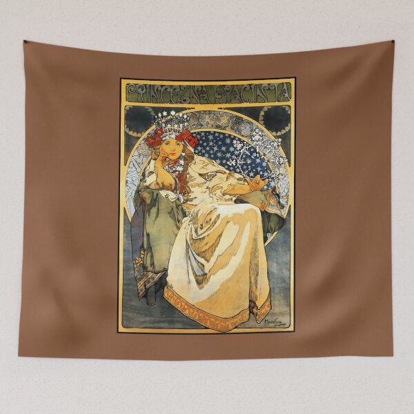 Item preview, Alfons Mucha Princess Hyacinth Throw Pillow 	 designed and sold by xbsdohjd91.